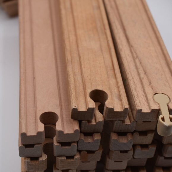 Lot of over 60 Tracks Curves Ramps Straights Ascending Wooden Railway Trains - Picture 14 of 16